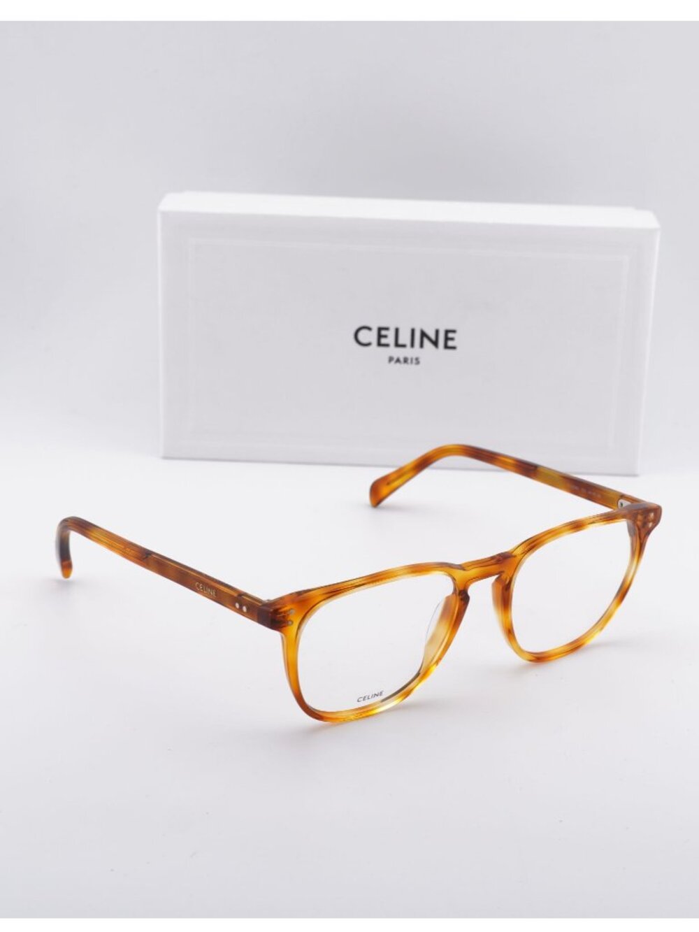Celine CL50046I 053 Square Eyeglasses 54mm - Blonde Havana